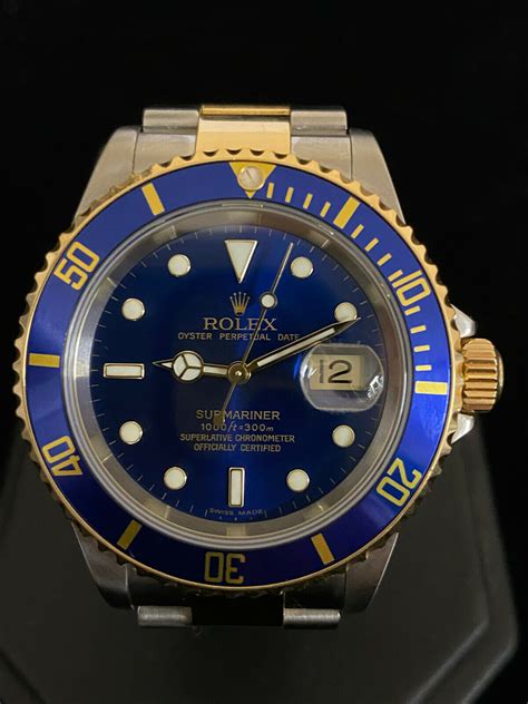 rolex gold with blu|Rolex submariner blue gold price.